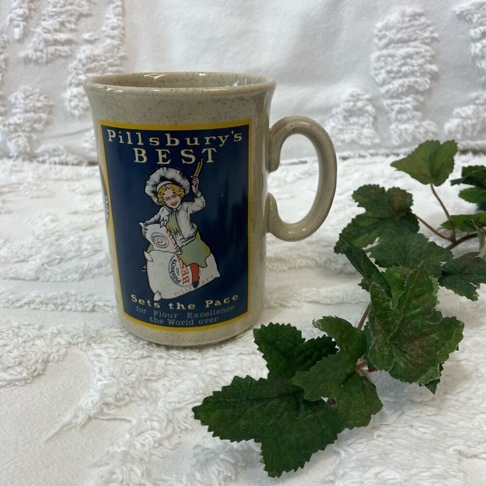 PILLSBURY'S BEST SETS THE PACE 1986 Collectors Mug 12oz Made in England Keepsake